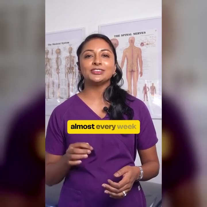 The Busy Woman's Doctor video ad: GP in purple scrubs speaking to camera